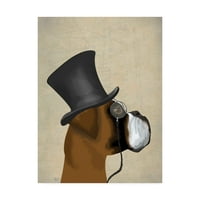 Zaštitni znak likovne umjetnosti 'Boxer, formalni gonič i šešir' platno umjetnost od Fab Funky