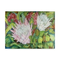 Zaštitni znak likovna umjetnost 'Protea i Crveni đumbir' platno umjetnost Joanne Porter