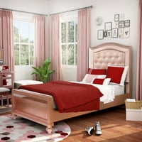 Američki namještaj moderni panelni krevet, dva odvojena kreveta, ružičasto zlato