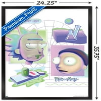 Zidni poster Rick & Mortie-Kemija, 22.375 34 uokviren