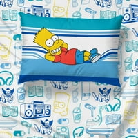 Simpsonovi koji žele znati cijeli set posteljine s plavim prugama