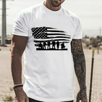 Muške majice s printom američke zastave za Dan neovisnosti, košulja s okruglim vratom i kratkim rukavima