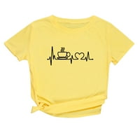 Majice za Žene, Ležerne široke, vratne majice kratkih rukava, cvjetni gornji dio bluza majica majica majica bluza