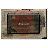 Wynwood Studio Music and Dance Wall Art Canvas Printins 'Marshall Audio' glazbeni instrumenti - Brown, Brown