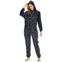 Ženske jesenske pidžame, plišani kombinezon s patentnim zatvaračem s kravatom, spavaćica, super mekana debela pidžama, Topla odjeća
