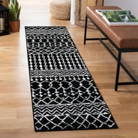 Marokanski geometrijski tepih od 2' 13', Crna slonovača