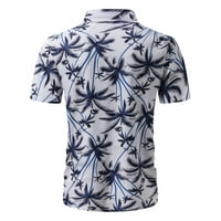Muška ljetna modna košulja za odmor na morskoj plaži havajske majice kratkih rukava s printom ležerna gornja bluza Muška jesenska