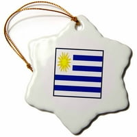 3 inča-fotografija gumba zastave Urugvaja-ukras snježne pahulje