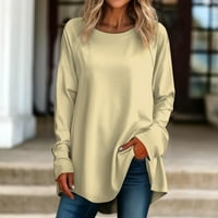 Ženska Casual majica s dugim rukavima s okruglim vratom Plus Size about Top pulover