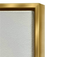 Stupell Industries Liste šarene kupaonske pravila Metalno zlato uokvireno plutajućem platnu zidne umjetnosti, 24x30