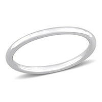 Jednostavni zaručnički prsten od bijelog zlata od 14 karata za žene