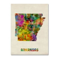Zaštitni znak likovna umjetnost Arkansas karta platna zidna umjetnost Michaela Tompsetta