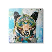 Sažetak kaotični medvjed divljine životinje i insekti slikati galerija zamotana platna za tisak zidne umjetnosti