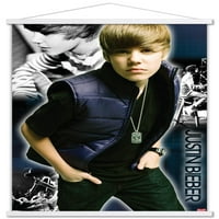 Justin Bieber-cool drveni magnetski uokvireni zidni poster, 22.375 34