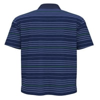 Muške polo majice za golf s kratkim rukavima i kratkim rukavima s prugastim printom, do 5 inča