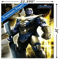 Kinematografski svemir-Osvetnici-Endgame - Thanosov zidni poster s gumbima, 22.375 34