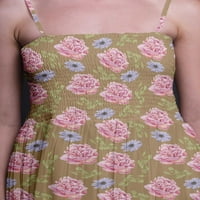 Ljetna svečana Maksi haljina s cvjetnim printom karanfil i tratinčica iz mumbo-srednje veličine