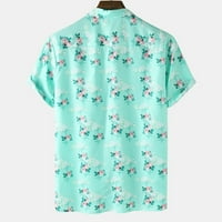 Rasprodaja Muške Ležerne košulje s kopčanjem na kopčanje košulja za plažu s ovratnikom kratkih rukava bluza jesenske ponude
