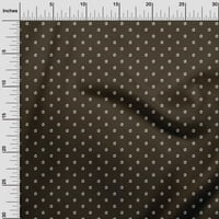 Jednobojna poliesterska tkanina od spandeksa u tamnosmeđoj boji, tkanina za šivanje s cvjetnim printom od A. M., širok asortiman