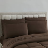 Luksuzni čokoladni 5-komad kreveta u vrećici dolje alternativni komplet za kombinezon, blizanac