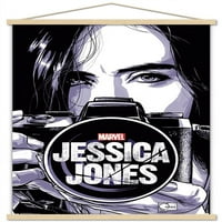 Marvel Comics TV - Jessica Jones - plakat zida kamere s drvenim magnetskim okvirom, 22.375 34