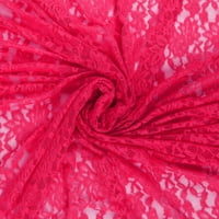 Rim Tekstil najlonskog spande cvjetna čipkasta tkanina - neonski koralj