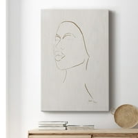Portret skica II Premium galerija zamotano platno - spremno za objesiti