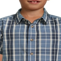 Košulja s gumbama Wrangler Boys s kratkim rukavima, 2-pak, veličinama 4- & Husky