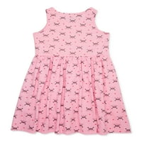 Ružičasta baršunasta ljetna haljina od dresa za djevojčice, veličine 4-12