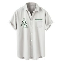 Muške košulje božićna košulja kratkih rukava ležerna božićna košulja na plaži s ovratnikom u grafičkom stilu bluze vrhovi