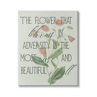 Stupell Industries cvjetovi cvjeta u nevolji Naj rijetkiji motivacijska fraza, 30, dizajn Daphne Polselli
