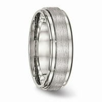 Brušeni i polirani prsten s rebrastim rubom od nehrđajućeg čelika