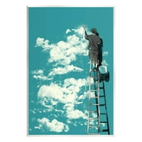 Umjetnik na stepenicama konceptni oblaci grafika Bez okvira zidni tisak, dizajn Mateusa Lopeza Castra