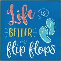 Život je bolji u broju salveta za flip flops