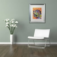 Shar Pei Love 'Canvas Art Dean Russo, White Matte, Silver Frame