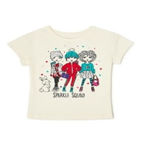 Dječje djevojke grafičke majice s kratkim rukavima, veličine 4-10
