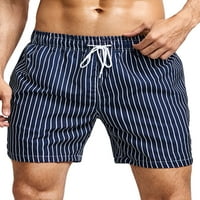 Muške kupaće gaće za odmor u klasičnom kroju, prugaste kratke hlače za plažu, široke mini hlače s cvjetnim printom
