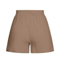 Rasprodaja ženske Ležerne kratke hlače širokih nogavica Bermuda kratke hlače s elastičnim pojasom i vezicama jednobojne udobne ljetne