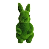 Uskrsni ukrasi - zelena jata industrijskih zečeva, ručno rađeni Uskršnji zečevi u obliku travnatih životinja