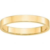 Primarno zlato, karatno žuto zlato, lagani ravni prsten, Veličina 10