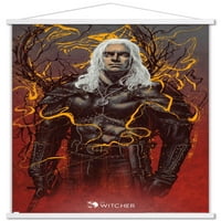 Sezona vještica - zidni plakat Geralt iz Rivije u drvenom magnetskom okviru, 22.37534