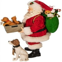 Kurt Adler Fabrische udomio je kućnog ljubimca Djeda Mraza sa psom, Set