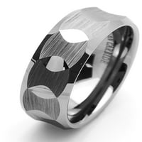 Muškarci žene zaručnički prsten od volframovog karbida udobno pristajanje Fasetirani prsten za muškarce i žene