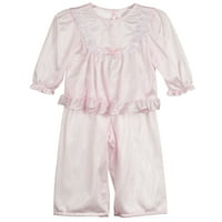 Jednobojni tradicionalni pidžama Set za djevojčice, dugi rukavi za malu djecu, od 4 godine