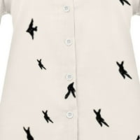 Lanene košulje za žene jesenska Moda jednobojne bluze s reverima i gumbima dugih rukava elegantne bluze na rasprodaji