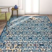 Dobro tkani Laurent Kubala 5'3 7'3 Moderna vintage mozaika pločica Rad plavog područja prostirka