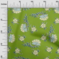 pamučna svilena Zelena Tkanina lišće i cvijet Uradi Sam cvjetna tkanina za prošivanje odjeće tiskana tkanina širine dvorišta