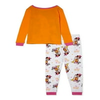 Minnie Mouse Malini djevojke Halloween Snug Fit Pamuk pidžama dugih rukava, 2-komad PJ set