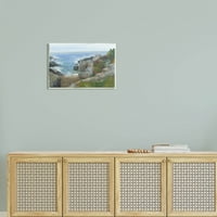 Rocky Beach Cliffs Ocean Waves Pejzažno slikanje Neradano umjetničko print zid umjetnosti