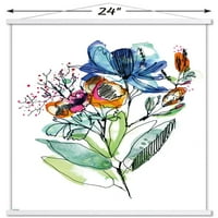 Caiena Blanca - zidni plakat s cvijećem u drvenom magnetskom okviru, 22.375 34